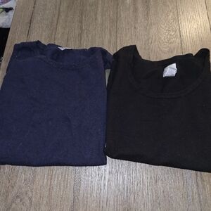 Chico's Sz. Large Sleeveless Sweater Bundle-navy And Black